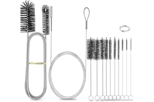 Alethron 12 Stück Rohrreinigungsbürste, Schlauchbürste Flexible Abflussbürste Lang Abflussreiniger Bürste Kühlschrank Abfluss Reinigung Flaschenbürste Dünn Reinigungsbürste Klein für Badezimmer Küchen