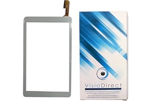 Visiodirect® Vitre ecran Tactile pour Archos 101C Xenon HXD-10124 10" Tablette Blanc