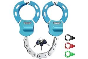 MEZELON Antivol Velo | Antivol Trotinette Electrique, Chaînes Antivol pour Vélo, Scooter, Motos, Vélo Electrique, Tondeuses et autres Equipements, Acier solide + Silicone