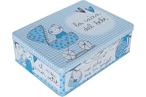 Laroom Caja metálica, Metal, Azul