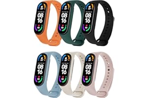 Ainiv Pasek do modelu Xiaomi Mi Band 7, Mi Band 6, Mi Band 5, Mi Band 4, Mi Band 3, silikonowy, dzianinowy, ze stali nierdzewnej, zapasowy, regulowany, sportowy, 1, 2, 3, 20 szt.