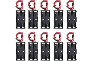 AEDIKO 10pcs 2X AA Battery Holder 2x1.5V AA Battery Holder AA Battery Holder with Wires