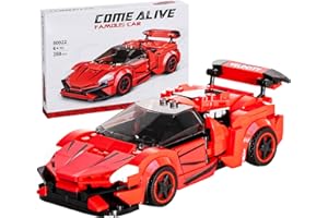 LADDUTOI Coche de F1 a Partir de 10 años, Fórmula 1, Coche de Carreras Compatible con Lego Technic, 288 Piezas, Modelo Similar al Lykan HyperSport, el Regalo de cumpleaños niños de 7, 8, 9 años