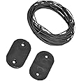 Ribimex PRBVT30GR Fixing Kit for Privacy Screen Shade with Wire and 30 Plates, Grey