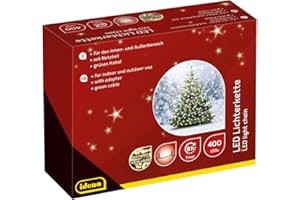 ‎IDENA Idena Lampki Choinkowe LED z 400 Diodami, Ciepła Biel, 400 Sztuk