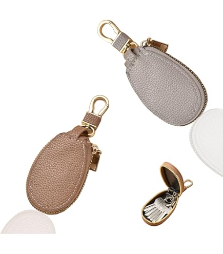 Custodia Protettiva per Chiavi, 3 Pezzi Cover Chiavi Auto Protezione in Pelle PU, Portatile Push-pull Cover Chiave Auto, Guscio per Chiavi Auto (Giallo+ rosa+blu