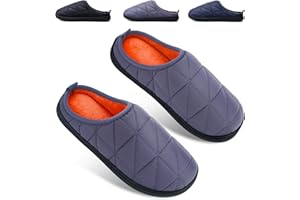 WUAYAMI Kapcie Męskie Zimowe Ciepłe Pluszowe Kapcie Damskie Wysoka Gęstość Pianka Pamięci Antypoślizgowa Podeszwa