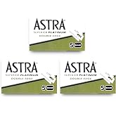 Susicit Astra Superior Premium Platinum Double Edge Safety Razor, 5 Pieces (Pack of 3)