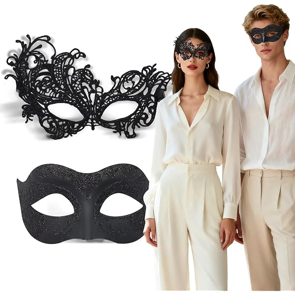 Paar Maskerade Spitzen-Masken – Venezianische Masken Für Karneval, Halloween, Mardi Gras (für Frauen & Männer)