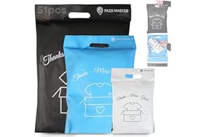 x51 Emballage colis vinted POIGNÉE+BORDEREAU - pack 3 TAILLES S/M/L - Blanc/Bleu/Noir - 200% RÉSISTANT pochette envoie colis vinted Vêtements/Livres/Chaussures/Objets pochette colis - Pack Master