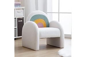 chairus Children's Armchairs Faux Fur Kids Sofa Tub Chair for Living Room Children Couch for Playroom Mini Sofa Game Chair (White)
