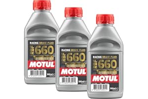 WOL WORLD OF LUBRICANT WOL Motul 101666 Factory Line RBF 660 Dot 4 Racing Brake Fluid 500ml - Fully Synthetic Gear Fluid Extremely High Dry Boiling Point (3 Units)