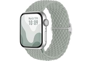 Suitisbest Nylonowy pasek do Apple Watch 38 mm, 40 mm, 41 mm, 42 mm, 44 mm, 45 mm, 49 mm, antypoślizgowy, pleciony, elastyczny pasek do Apple Watch 9, 8, SE, 7, 6, 5, 4, 3, 2, 1