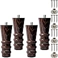 Lakdi Baaz | Luxury Wooden Sofa Leg Furniture Sofa Chair Legs Walnut - 6 Inch - 4Pcs (SF3W)