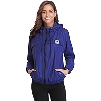 Abollria Damen Regenjacke Leichte Kurze Jacke mit Atmungsaktiv Futter Herbst wasserdichte Übergangjacken mit Kapuze