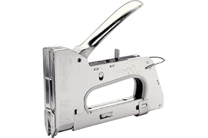 Rapid PRO R28 Graffatrice Manuale per Graffette Fermacavi n. 28, Dotata di Impugnatura Ergonomica e Parti Interne in Acciaio, Regolatore di Forza a 3 Fasi e Grilletto Facile da Premere