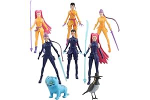 Whizmara Huntr/x Figure Merch, K_P0-P Dem-0n Hun-ters Merch mit Anime Figur, Tiger, Birds, Geschenk für Jungen, Mädchen & Anime-Fans, Sammelstoffpuppe - Deko & Spielzeug (8)