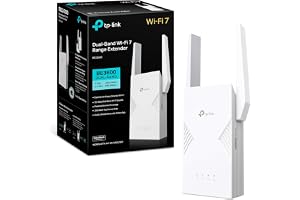 TP-Link BE3600 Dual-Band Wi-Fi 7 Range Extender, 2.4GHz 688Mbps + 5GHz 2882Mbps, EasyMesh Compatible - RE235BE