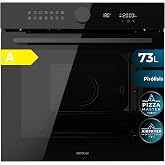 Cecotec Pyrolytic Integrated Oven -73L Bolero Hexa P516000 Glass Black. 3250W, 14 Functions, Dual Display, Pizza and Airfryer