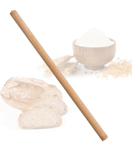 spar-home Turkse deegroller, traditionele deegroller van beukenhout, handgemaakte deegroller van hout, oclava (50 x 2,5 cm