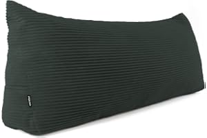 POKAR Ryggkudde 120x50x20 cm | Kilkudde Ryggstöd med Sidofickor