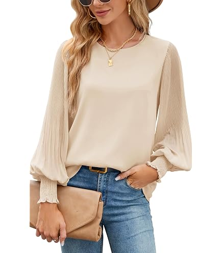 GORGLITTER Camicetta Floreale In Chiffon Con Maniche A Sbuffo 3/4 – Donna, Morbida E Traspirante