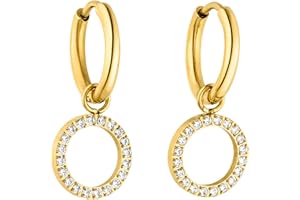 PURELEI® Closed Glow Ohrringe – Damenohrringe aus langlebigem Edelstahl – Wasserfeste Ohrringe Damen – 1,4 cm Durchmesser – Modeschmuck für deinen individuellen Look