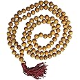 Saubhagya Global 8mm Safed Chandan Jaap Mala Lovingly Hand-Tied Knots Between Each Bead for Pooja, Astrology, 108+1 Beads