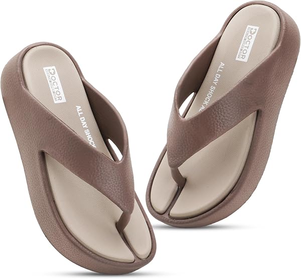 DOCTOR HEALTH SUPER SOFT Women Soft Cushioned Flip Flops | Lightweight Comfort Slippers | Anti-Slip Casual Sandals for Indoor Outdoor Everyday Wear