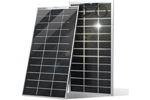 ECO-WORTHY 195W Bifacial Solarpanel 18V, Monokristallin Solarmodul für 12V Batterien, Photovoltaik, Solarpanel 12V Ideal für Wohnmobil, Balkonanlage, Gartenhäuse, Boot
