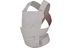 marsupi Breeze Babytrage - Babys und Kleinkinder bis zu 15 kg - Baby Erstaustattung - Klett-Verschluss - Leicht und Luftig ,Light Grey S