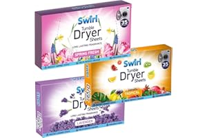 FIND A SPARE Tumble Dryer Sheets for Tumble Dryer Reduce Creases Fast Freshens Fabric Clothes Spring Fresh | Tropical | Lavender (Pack of 3-35 Sheets EACH)