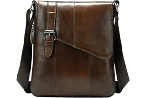 Xieben Umhängetasche aus Leder Schulter Crossbody Reisetasche für Herren Frauen