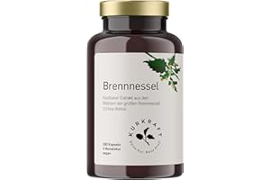 ‎KURKRAFT Kurkraft Brennnessel (180 vegane Kapseln) - 10:1 echter Brennnessel-Extrakt - 900mg hochdosiert je Tagesdosis - ohne Zusatzstoffe - hochdosiert - sorgfältig herstellt in Deutschland