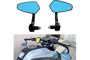 Heart Horse Retroviseur Moto Embout de Guidon pour Kawasaki Z750 Z1000 Scooter, Retro Retroviseur de Guidon Moto Yamaha MT03 MT09 FZ1 FZ6, Anti-Glare 7/8" 22mm Rétroviseurs Moto Guidon Latéraux