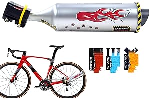 Missmisq Fahrrad Auspuff Fahrrad Auspuff Sound System Fahrrad Turbo Auspuffrohr Fahrrad Auspuff Soundsystem Fahrrad Turbo Turbinenabgase Fahrrad Speichen Soundkarte Motorrad Noise Maker