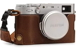 MegaGear MG1895 Étui en Cuir véritable pour Appareil Photo Fujifilm X100V Marron