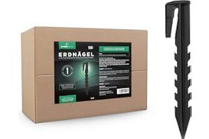 RASENWERK® - Clous pour câble délimitation pour robot tondeuse - 500 pcs - ancrages forme brevetée - piquets pour câble déli. - compatibles avec Gardena, Husqvarna, Worx, Bosch et AL-KO, etc.