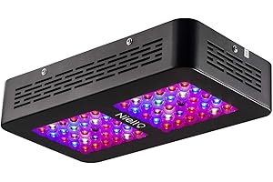 Niello® Lampa LED do roślin, 300 W, seria soczewek optycznych, pełne spektrum: światło ultrafioletowe/podczerwone, z przełącznikiem Veg/Bloom, do roślin pokojowych, warzyw i kwiatów