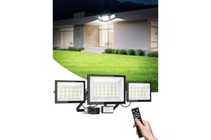 LITGLOBE 200W Projecteur LED Extérieur avec Détecteur et Télécommande,20000LM Spot LED Extérieur,6500K Blanc Froid Eclairage Exterieur avec Detecteur,IP66 Étanche Projecteur Exterieur pour Jardin Garage