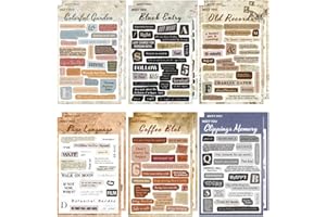 RHYS 12 Hojas Vintage Decoración Material Diario Papel Decorativo Estilo Retro Cartulina Manualidad para Material de Scrapbooking Manualidades Álbumes de Recortes Decoración etc