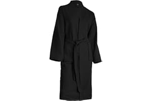 Brandsseller Bademantel Damen & Herren Baumwolle Unisex Leichter Morgenmantel Waffel-Pique