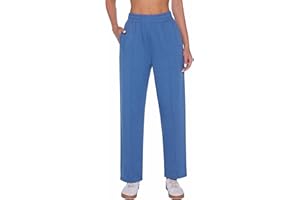 Jahetuul Pantalon Jogging Femme Pantalons de Sport en Coton Survetement Femme avec Poche Pantalon Taille Elastique Large Sportswear Femme Respirant pour Running Fitness S-XXL