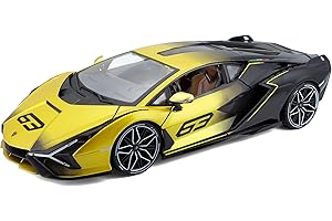 Lamborghini Bburago Modellino Auto SIAN FKP 37 in Scala 1:18 - Porta e cofano apribili - Dettagli realistici - Auto da Collezione