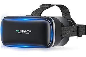 XWP VR Gafas de Realidad Virtual 3D, Gafas Inteligentes con Lentes HD Anti-Luz Azul para Películas y Juegos en Teléfono, Compatible con iOS/Android (4.7–6.8"), Niños y Familia