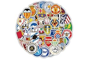 Bimani 100 pegatinas de logotipo del equipo de fútbol de fútbol, paquete de pegatinas impermeables de vinilo World Cup Match