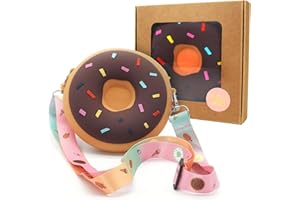 CONTRACONTACT Bunte Brustbeutel und Mini-Handtaschen in Geschenkbox für kleine Kinder, als witziges Geschenk u. Spielzeug ab 3 Jahre (Donut Schoko in Geschenkbox)
