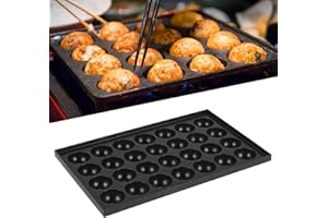 DROPFREE 28 Fori 4 Cm Takoyaki Piastra Riscaldante Antiaderente Cuocere a Casa Takoyaki Takoyaki Piastra Solo Takoyaki Piatti in Alluminio