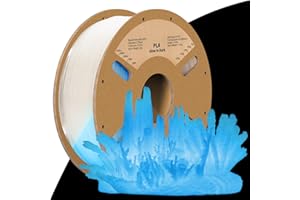 Enisina Glow in the Dark filament 1,75 mm, dokładność pomiaru +/- 0,03 mm, szpula 1 kg, niebieski