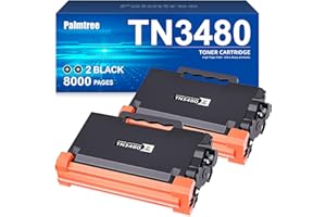 Palmtree TN 3480 Cartouche de Toner de Remplacement pour Brother TN-3480 TN3430 Brother TN3480 Compatible pour Brother HL-L5100DN HL-L5200DW MFC-L5750DW HL-L5000D DCP-L5500DN HL-L6300DW (2 Noir)